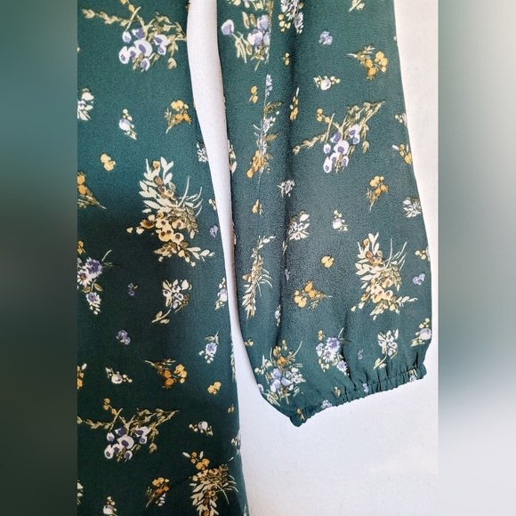 Trixxi Francesca's Women Long Sleeve Mini Dress Floral/Paisley Green Lined Small - Picture 11 of 16